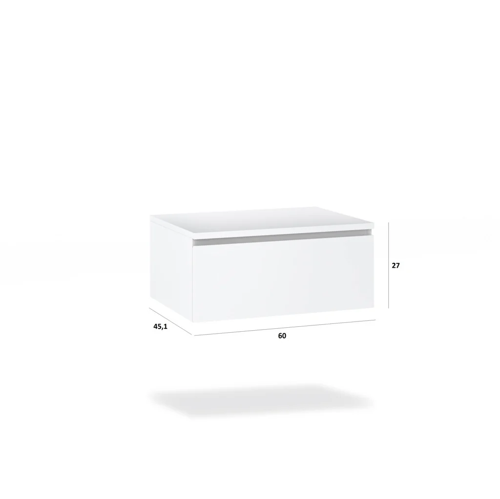 Base con top 1 cassetto YOKA bianco opaco 60 cm - Image 3