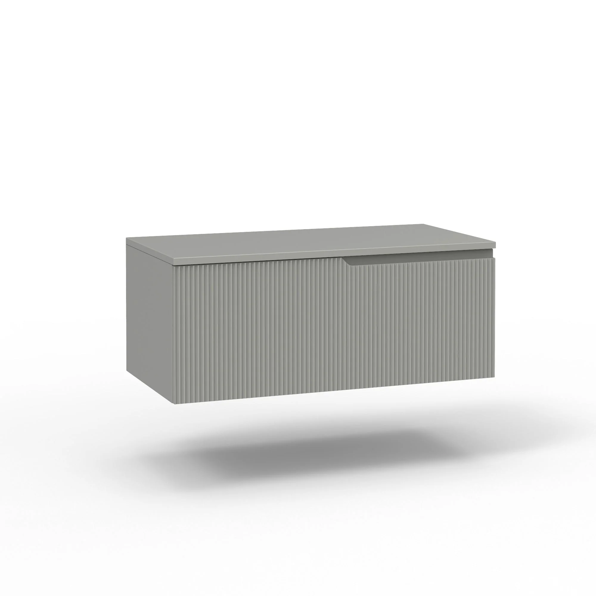 Base con top 1 cestone ZIP grigio opaco