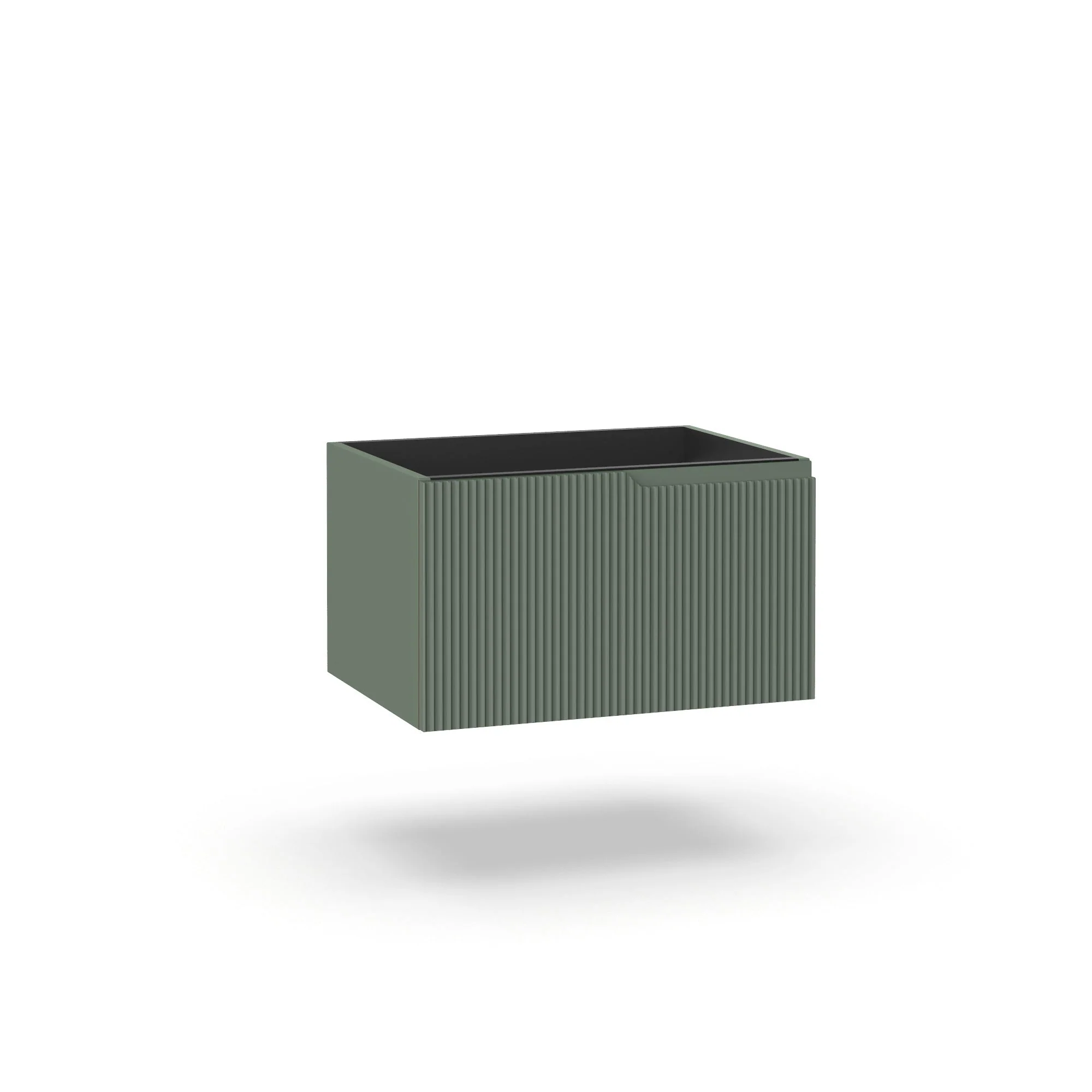 Base portalavabo 1 cestone ZIP verde salvia 60cm