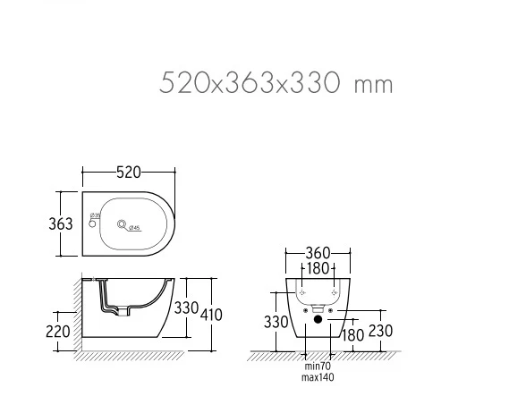 Bidet in Ceramica Sospeso FLOAT - Image 4