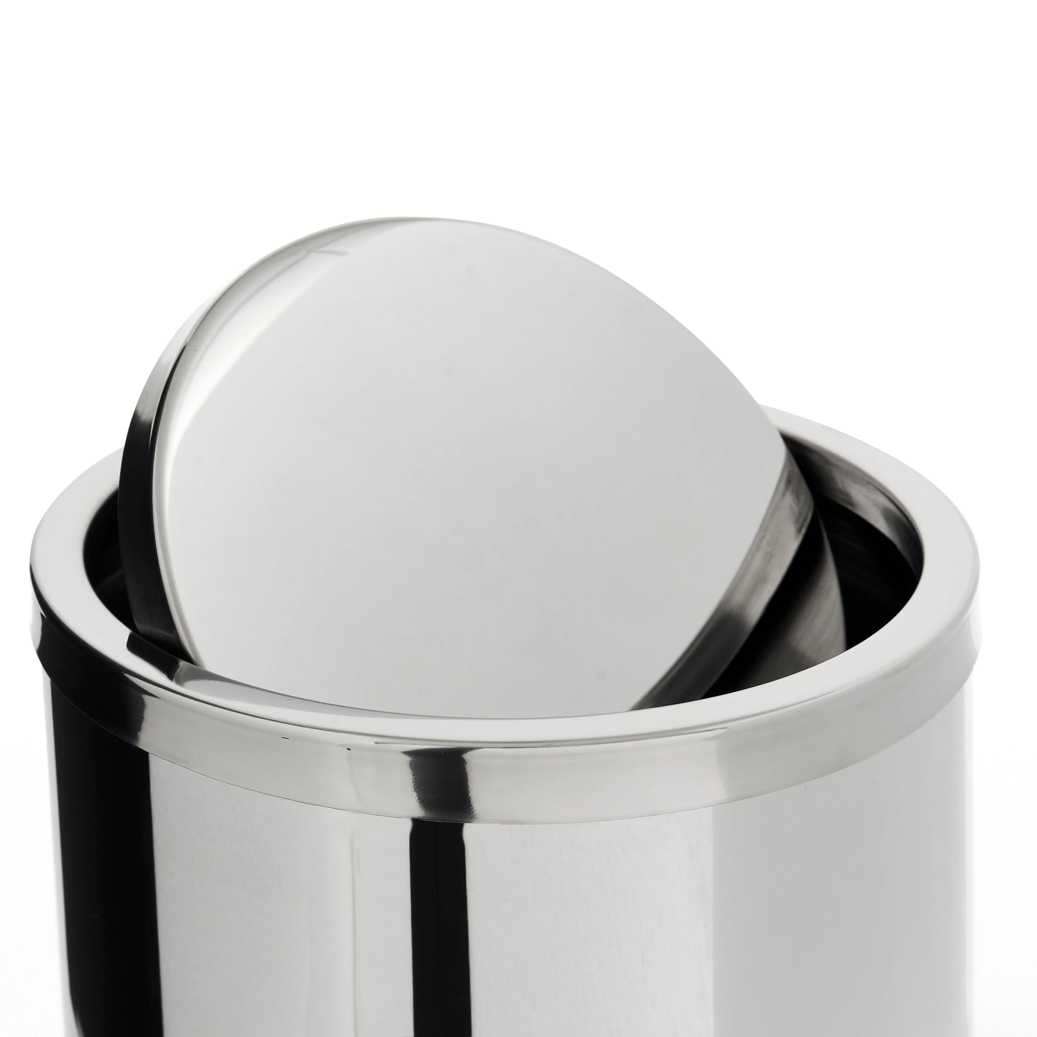 Bidone gettacarte c/coperchio 9L EVAN inox - Image 3