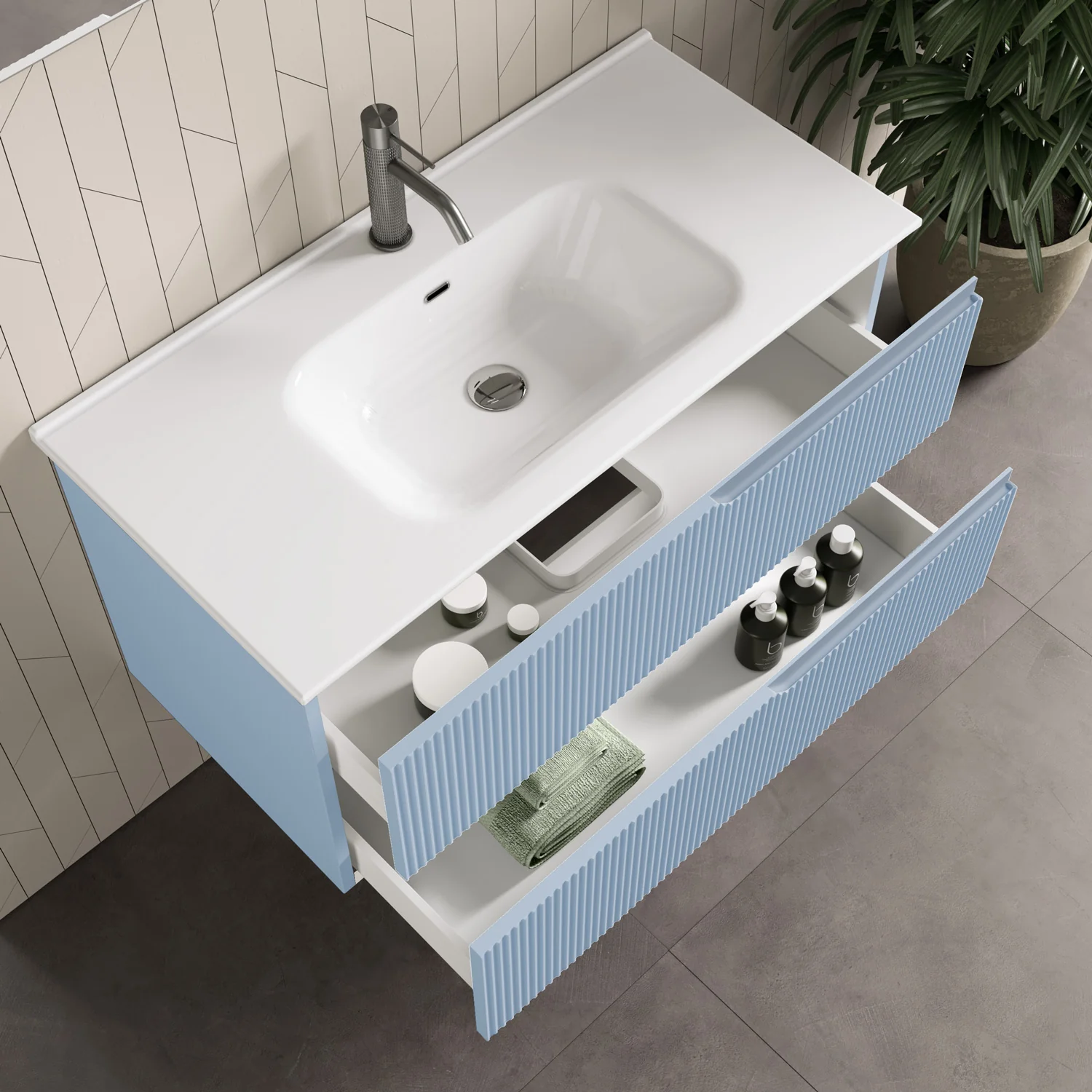 Composizione 4 pezzi ZIP azzurro tiffany 101cm - Image 2