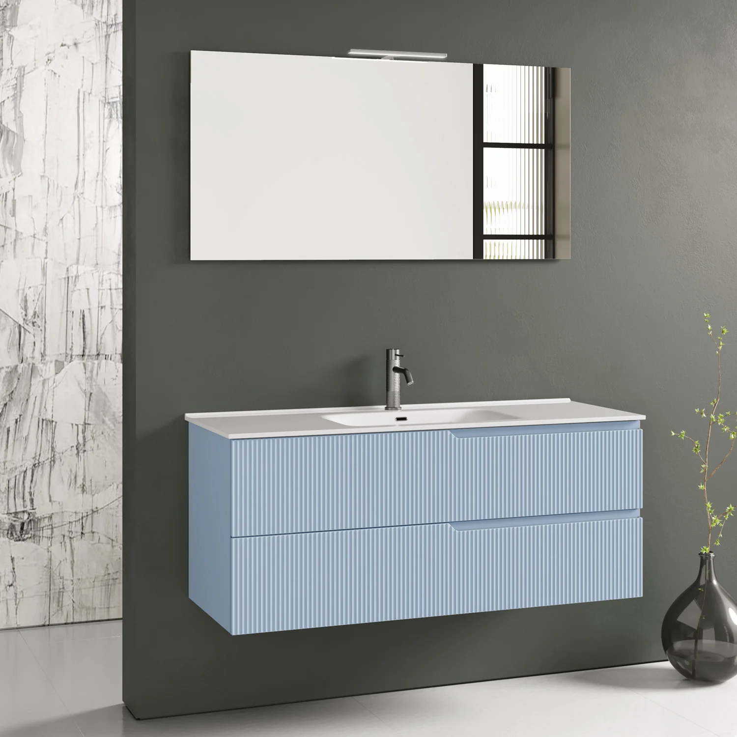 Composizione 4 pezzi ZIP azzurro tiffany 121cm