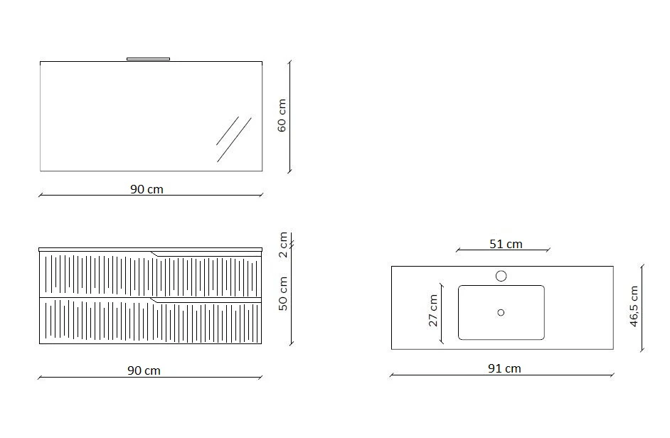 Composizione 4 pezzi ZIP bianco opaco 91cm - Image 8