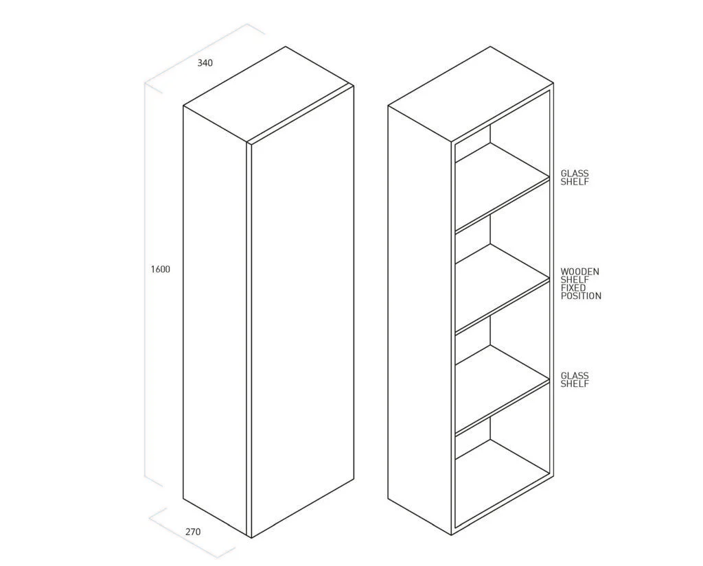 Composizione 8 pezzi YOKA noce/bianco opaco 275cm - Image 12