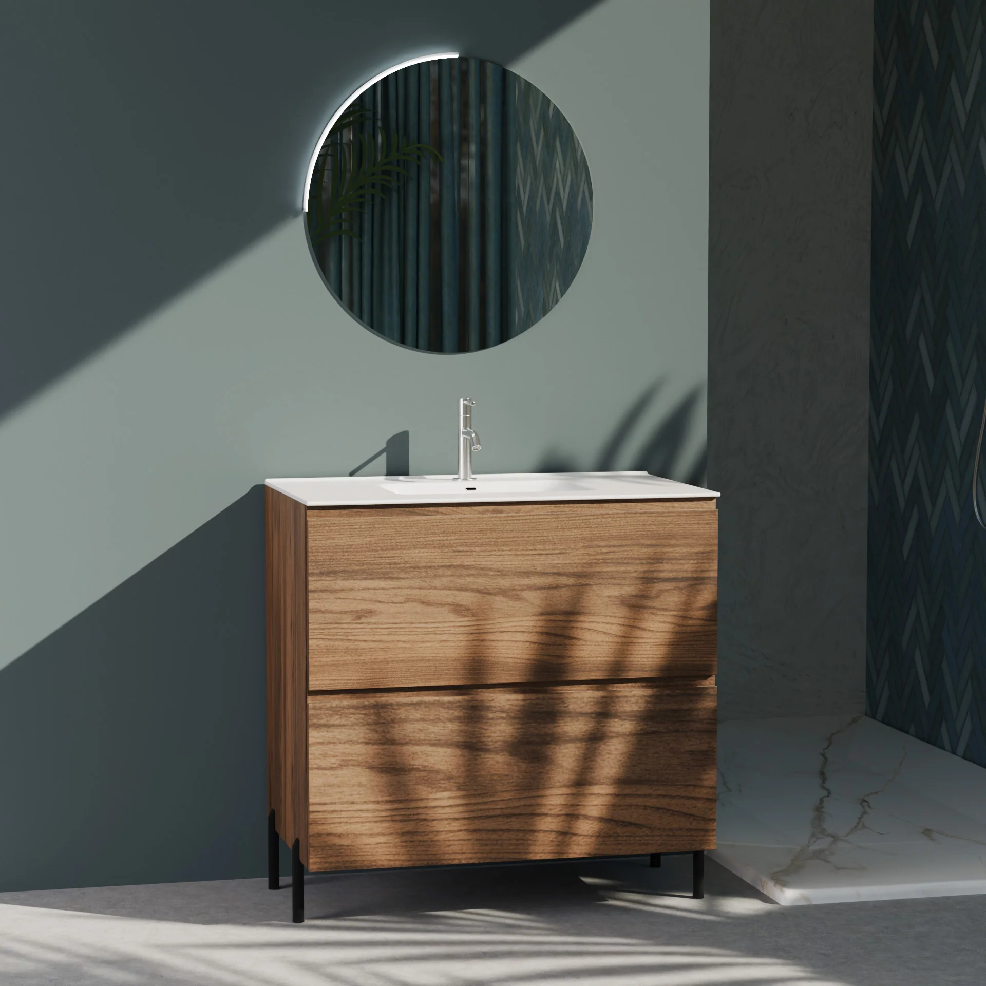 Composizione a terra GALILEO-73 rovere rio