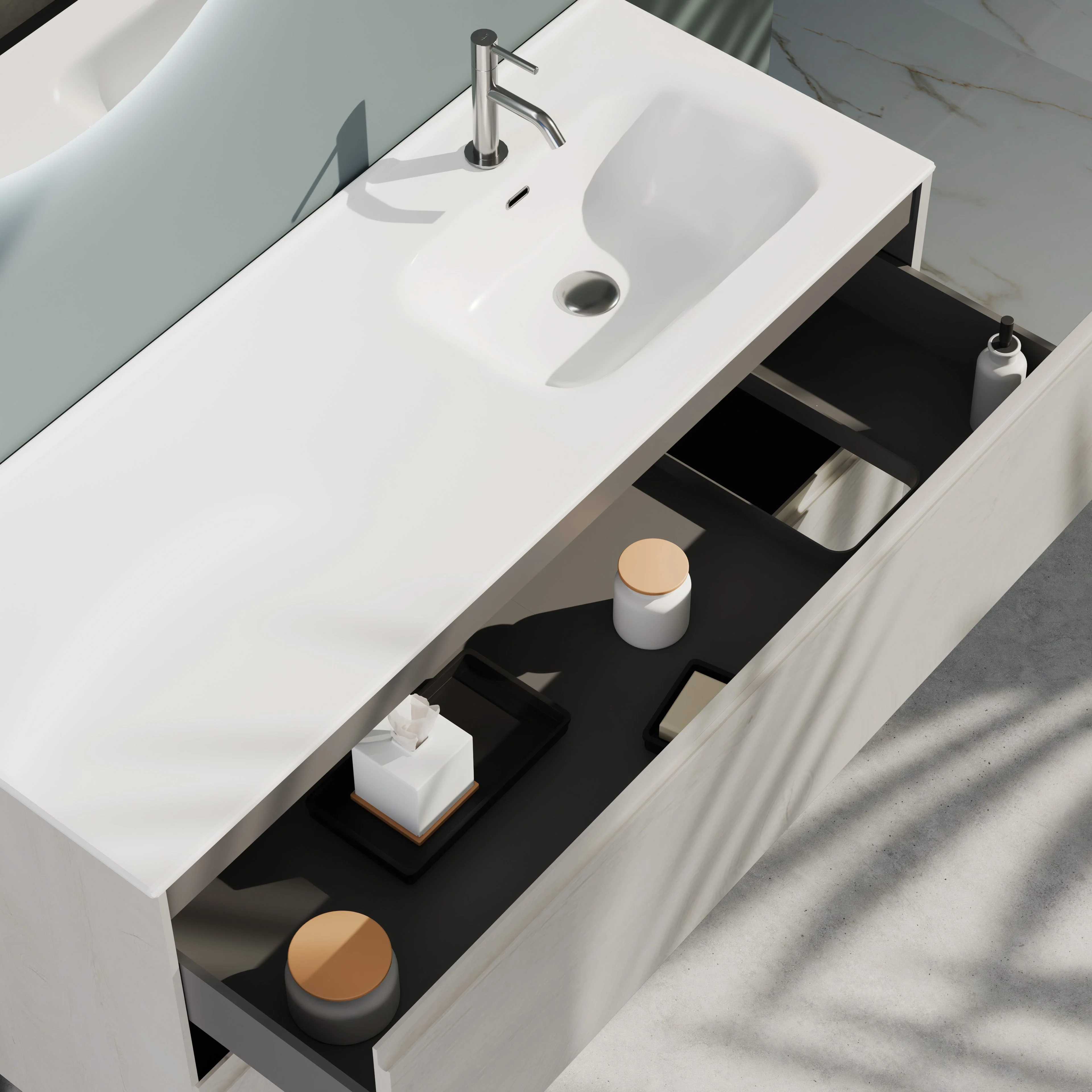 Composizione a terra vasca DX GALILEO-77 rovere alaska - Image 2