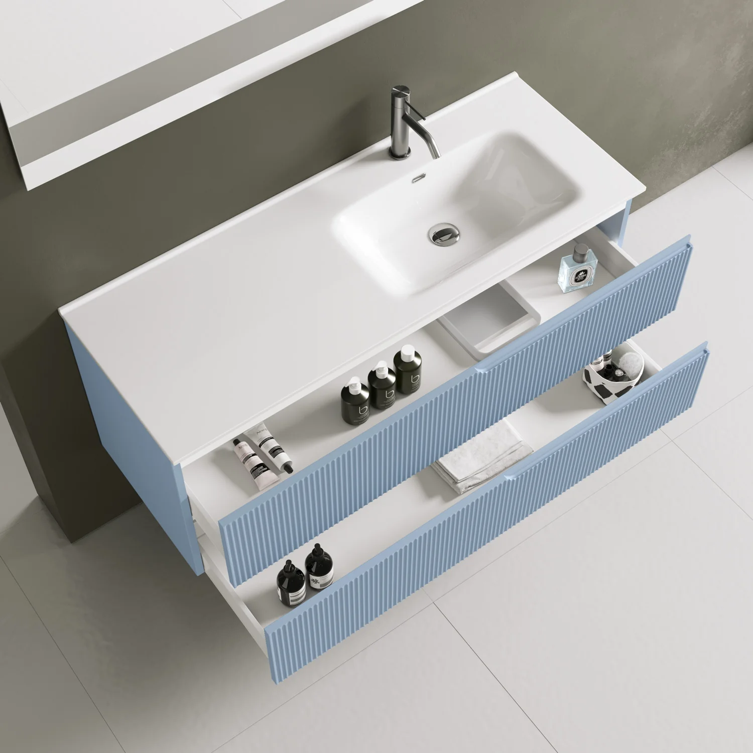 Composizione vasca DX 4 pezzi ZIP azzurro tiffany - Image 2