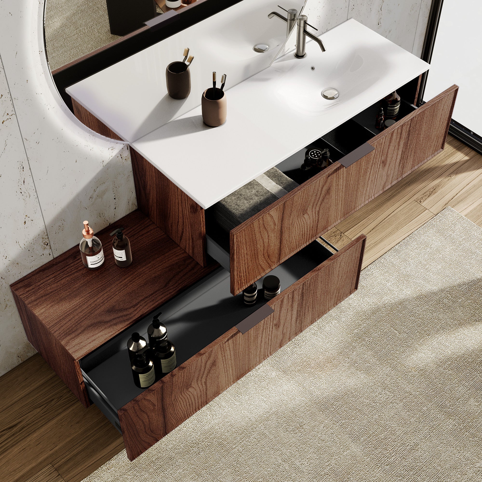 Composizione vasca DX CUPIDO-54 rovere rio - Image 2