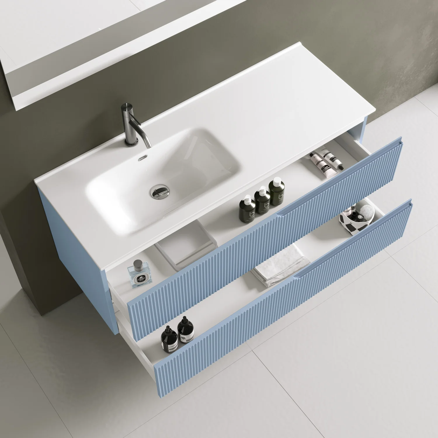 Composizione vasca SX 4 pezzi ZIP azzurro tiffany - Image 2