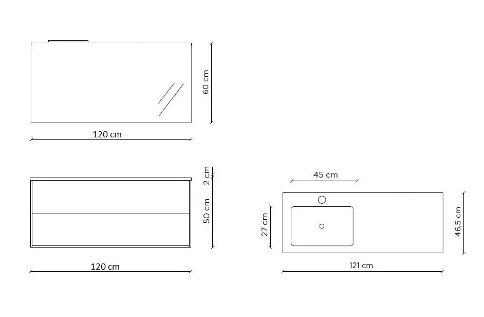 Composizione vasca SX AGO avana pietra - Image 14