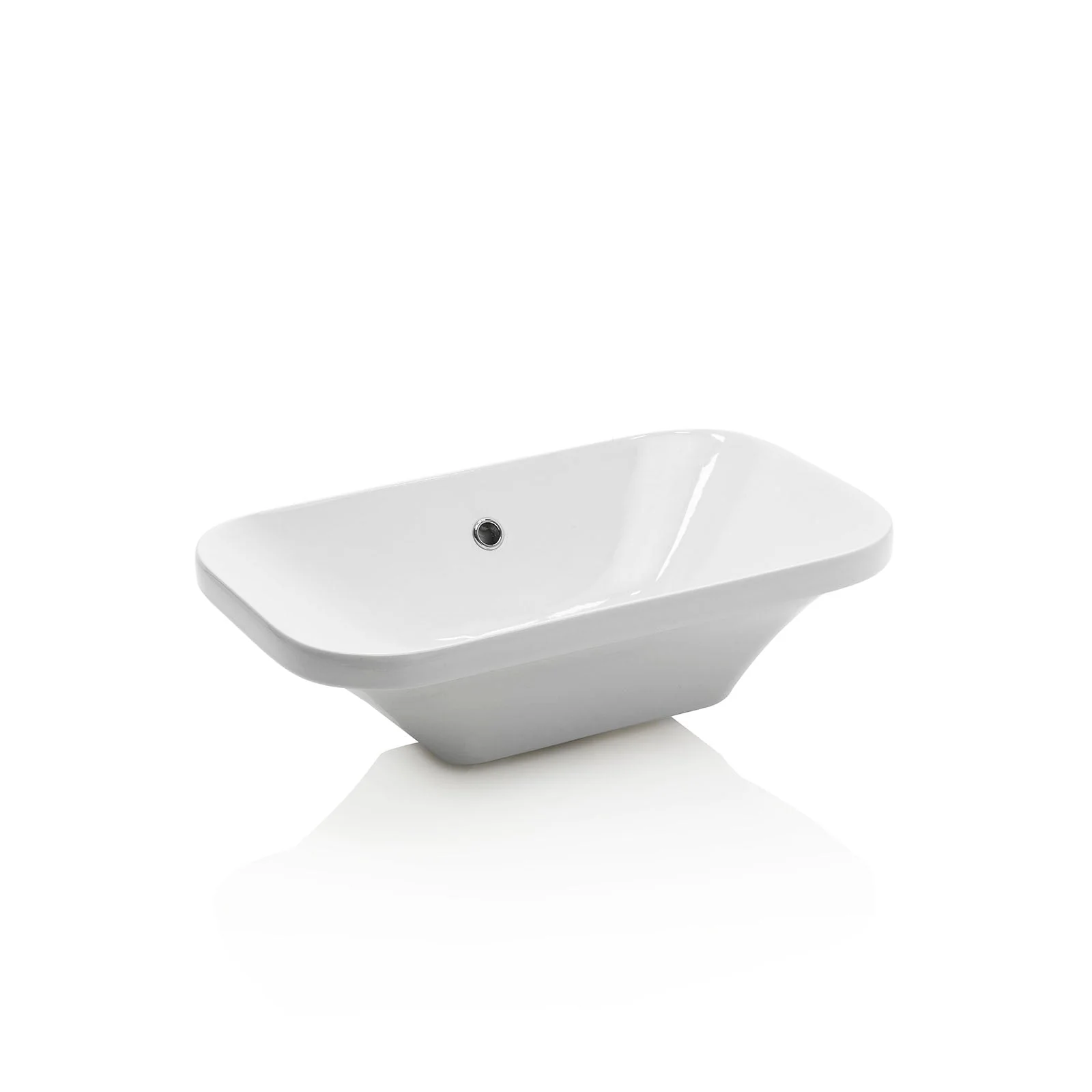 Lavabo da semi incasso HOZEH bianco lucido