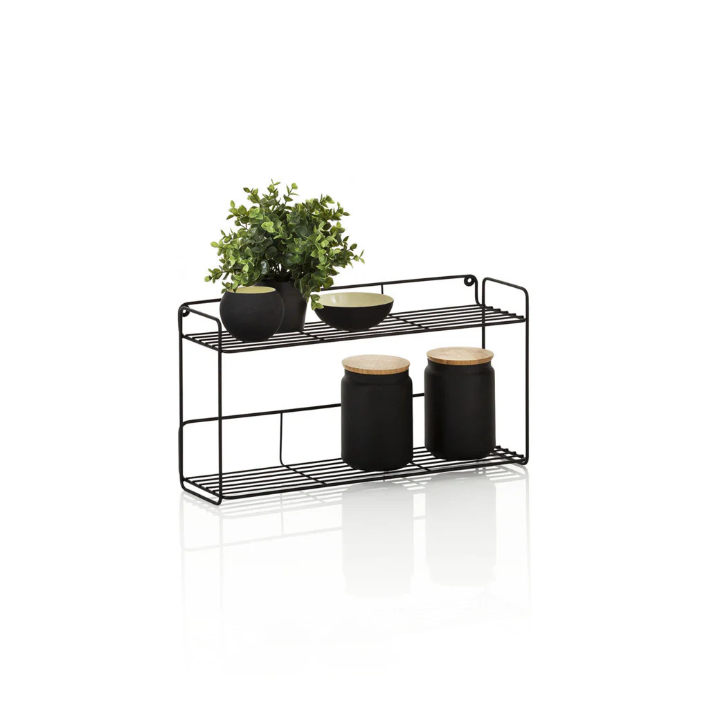Mensola/Scaffale da parete KAORI nero - Image 3
