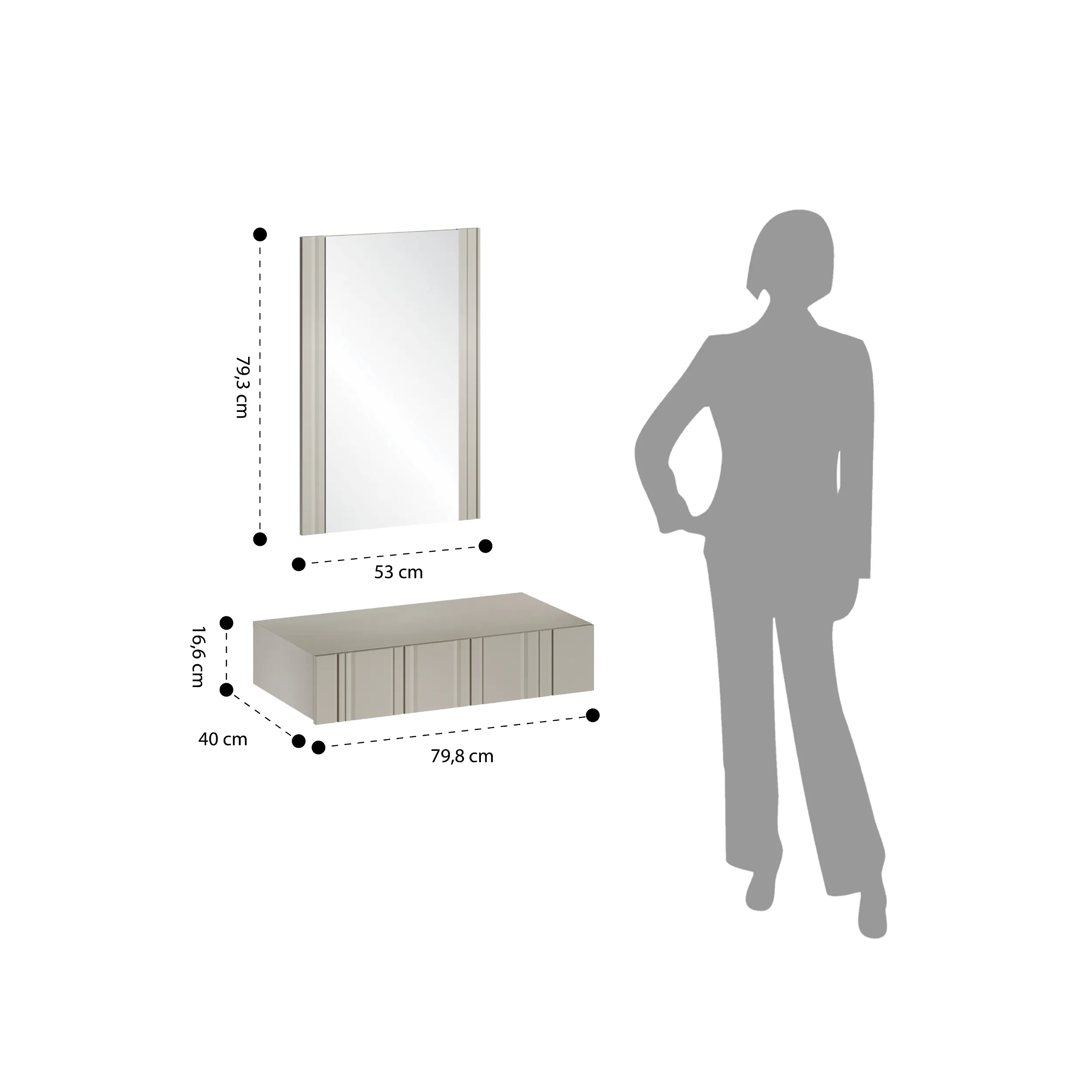Mobili ingresso con specchio ZIREL - Image 5
