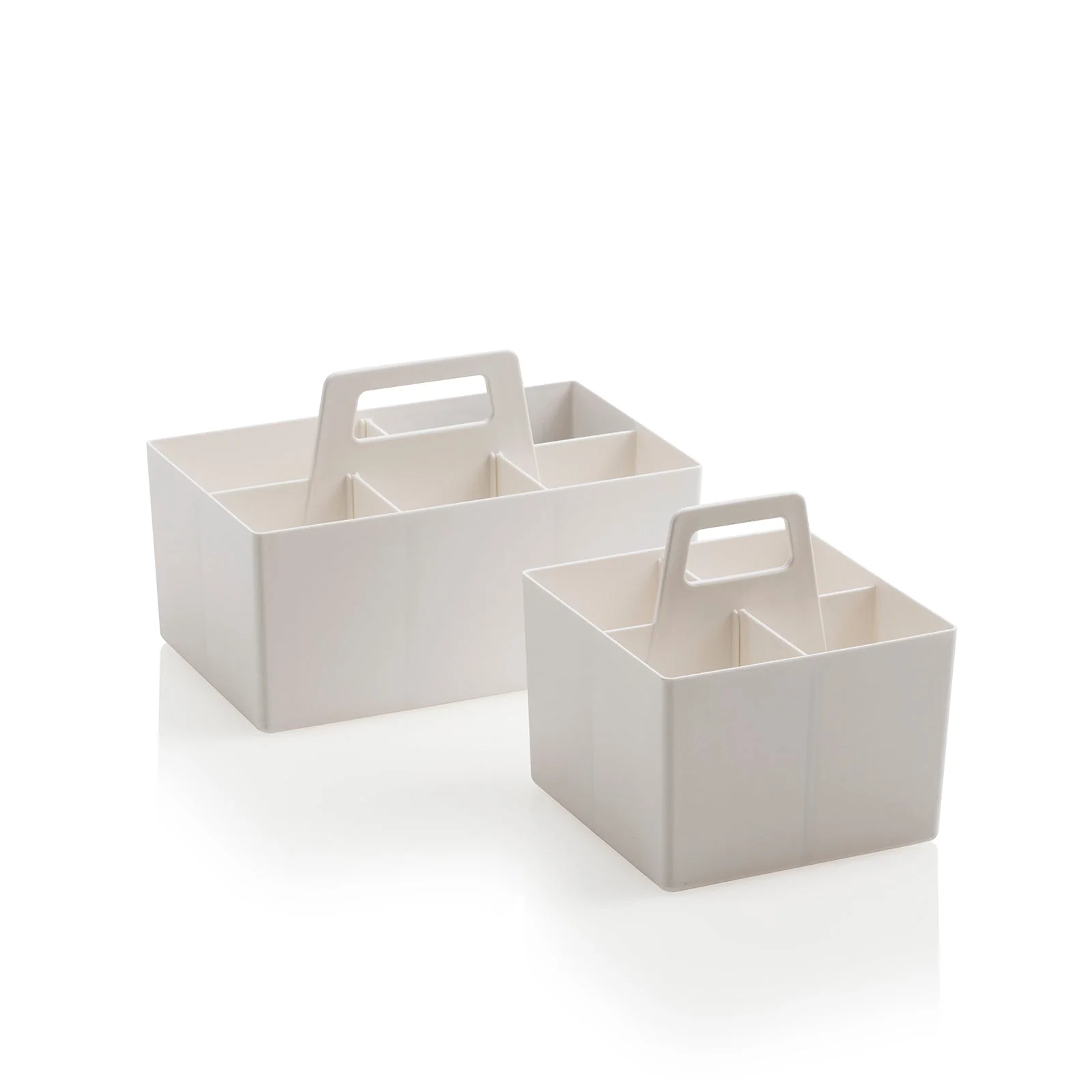 Set 2 contenitori con manico MAU bianco