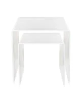 Set 2 tavolini COBY bianco - Image 3