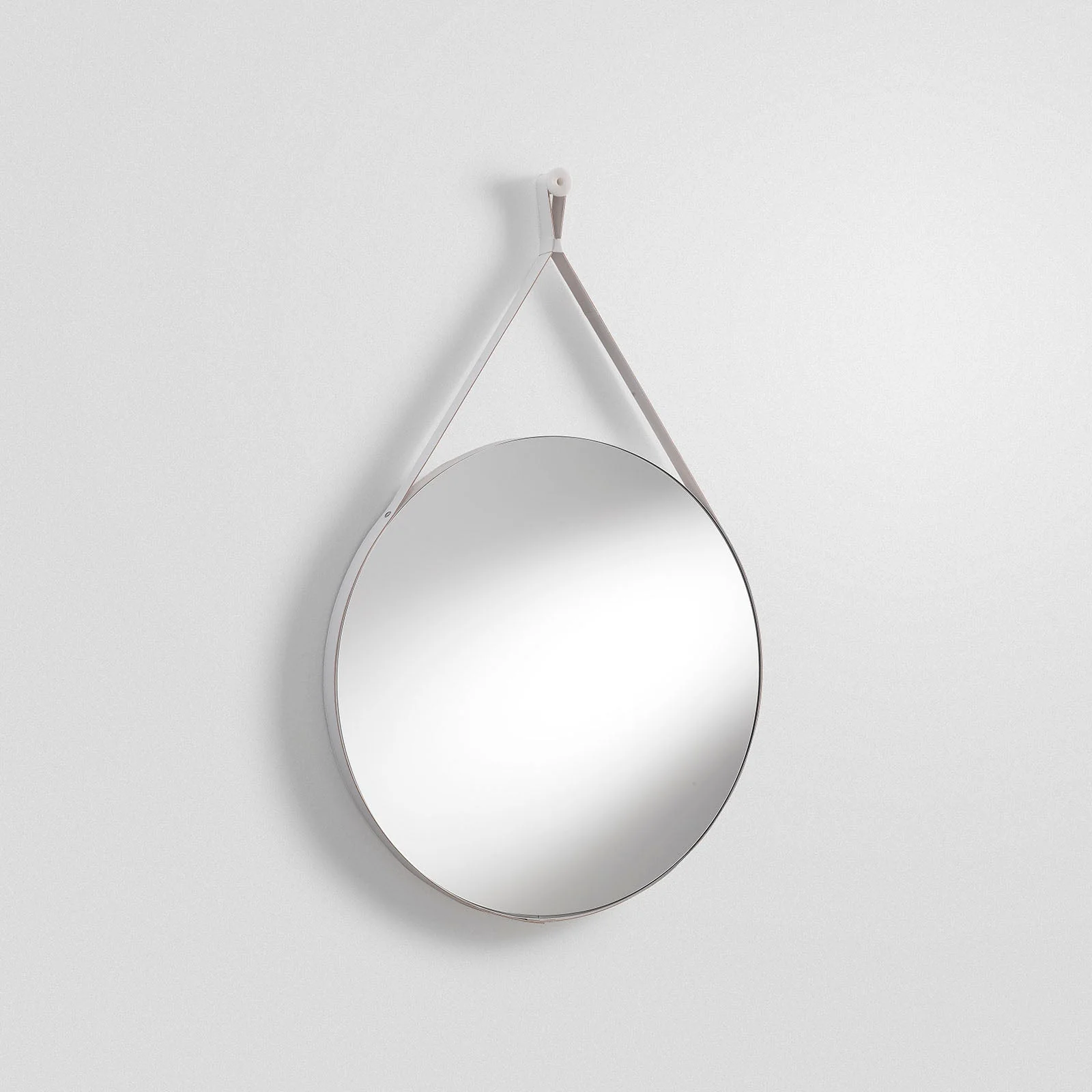 Specchio con laccio in similpelle BRAME bianco