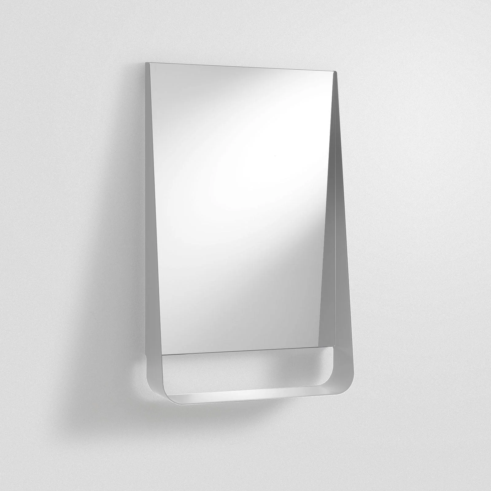 Specchio con mensola e led WING50 bianco