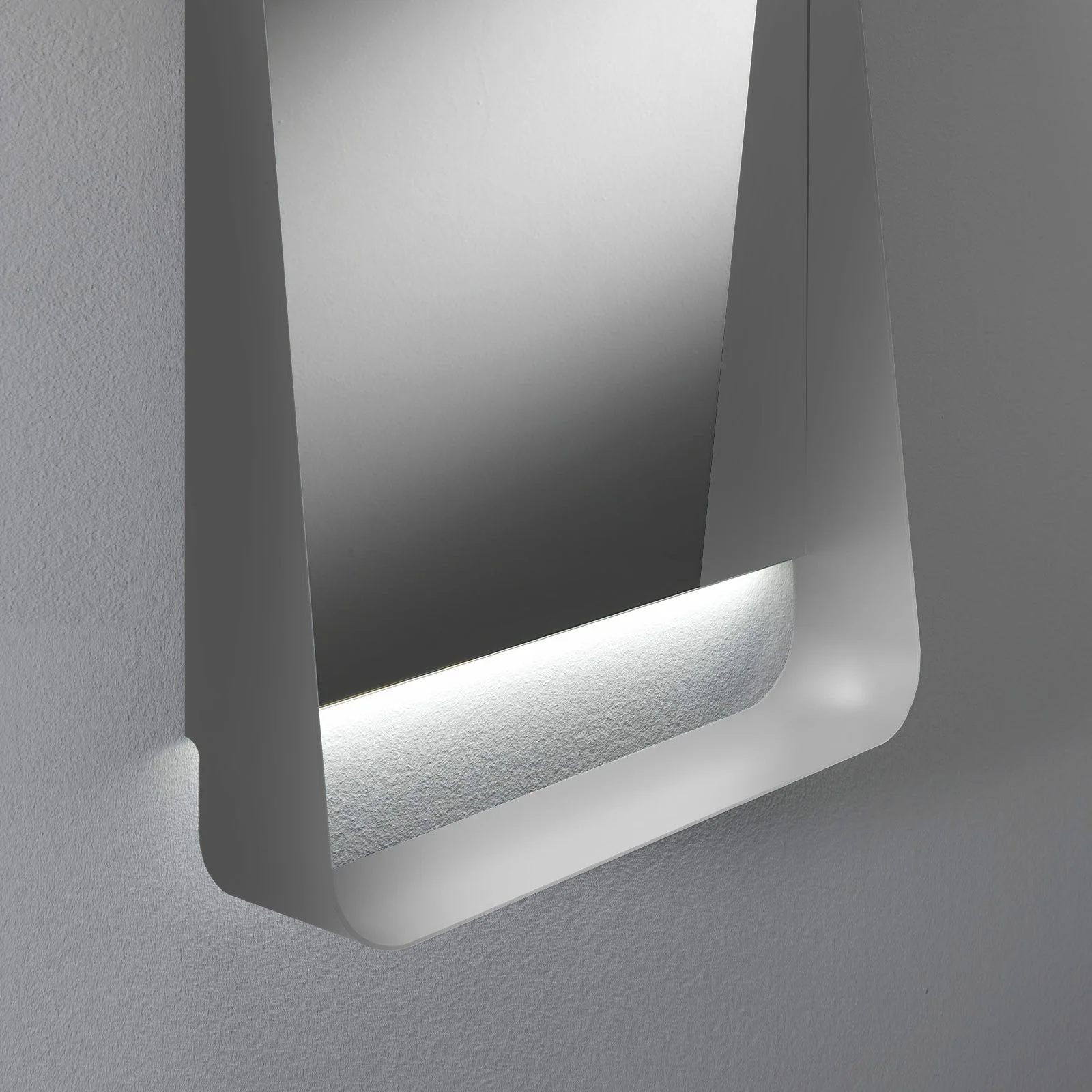 Specchio con mensola e led WING50 bianco - Image 4