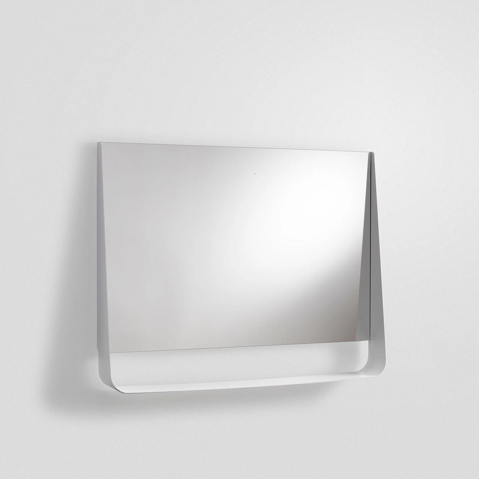 Specchio con mensola e led WING90 bianco