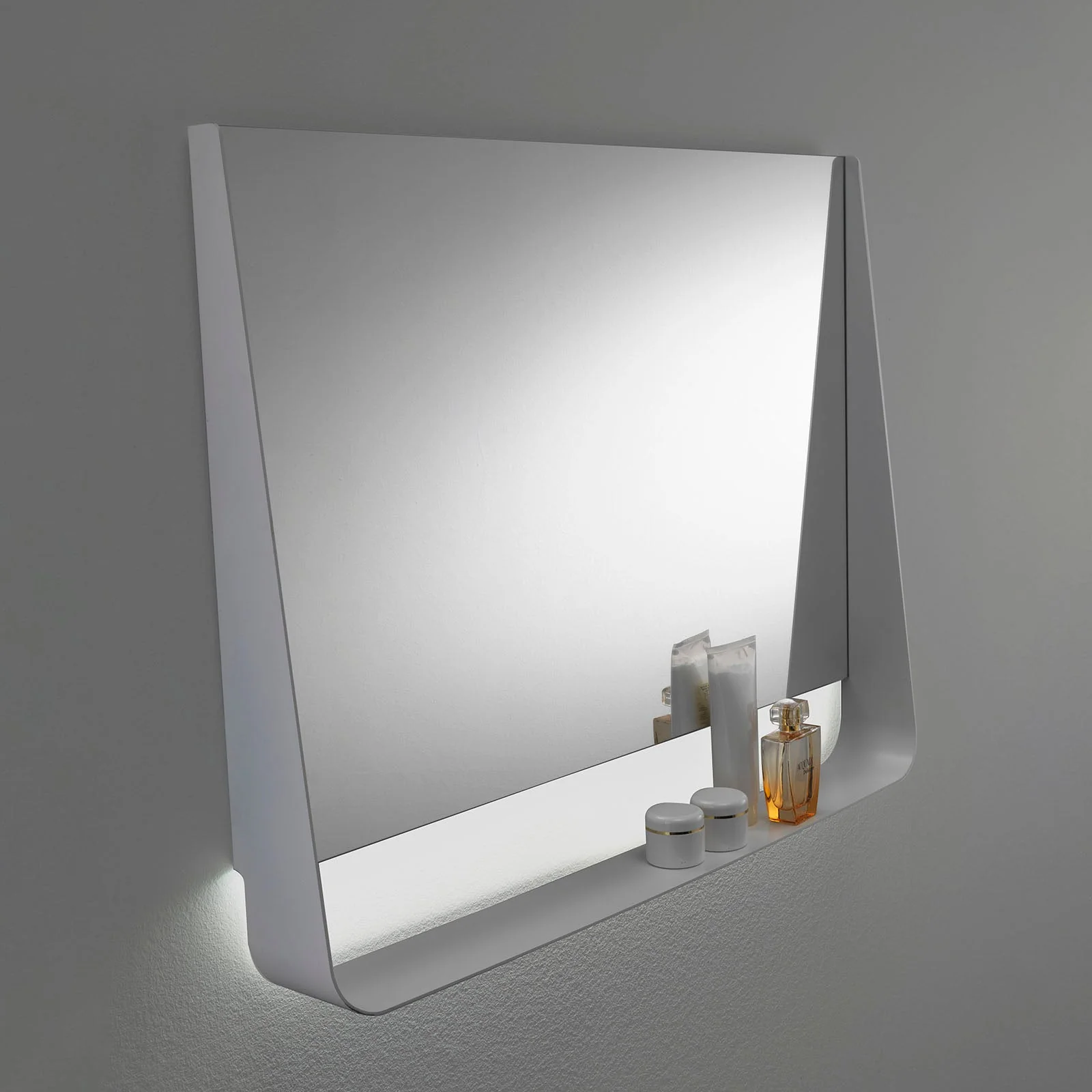 Specchio con mensola e led WING90 bianco - Image 6