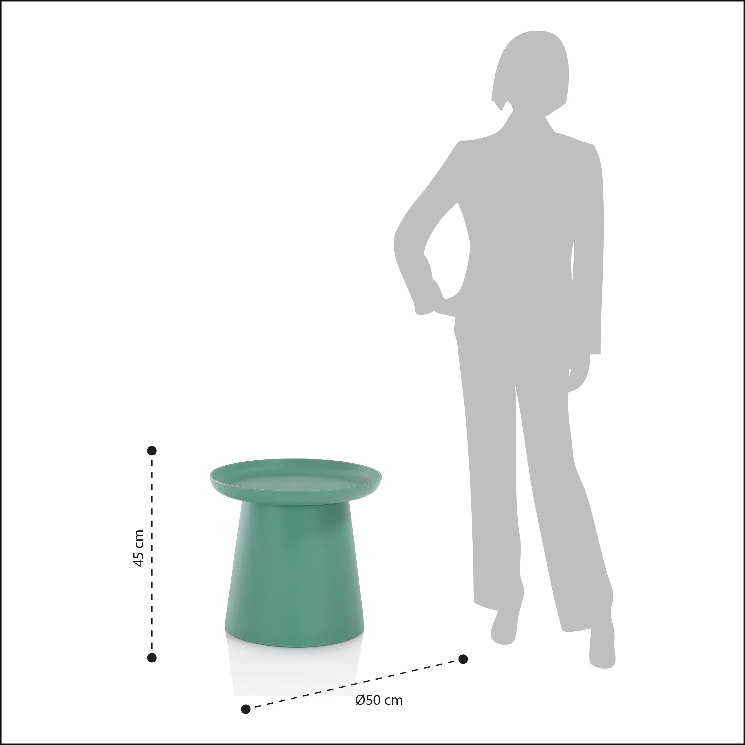 Tavolino KLACHI verde - Image 3