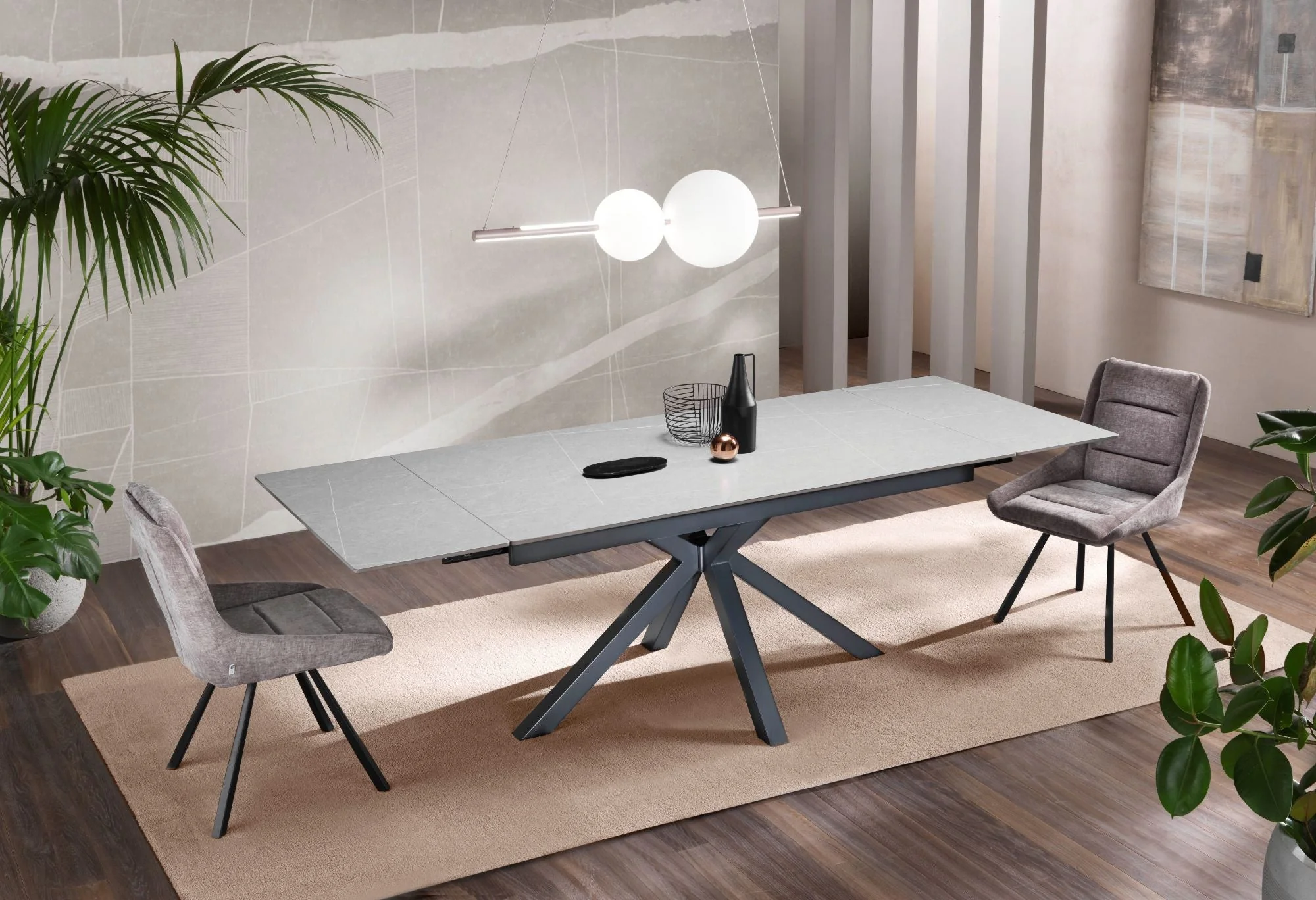 Tavolo allungabile PEDRO ceramica grigio - Image 4