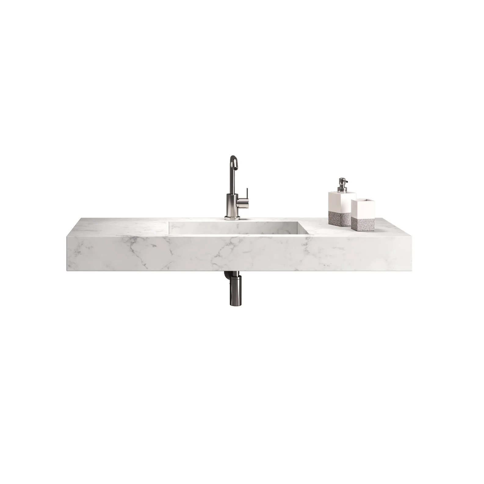 Top vasca integrata 120 YOKA carrara - Image 2