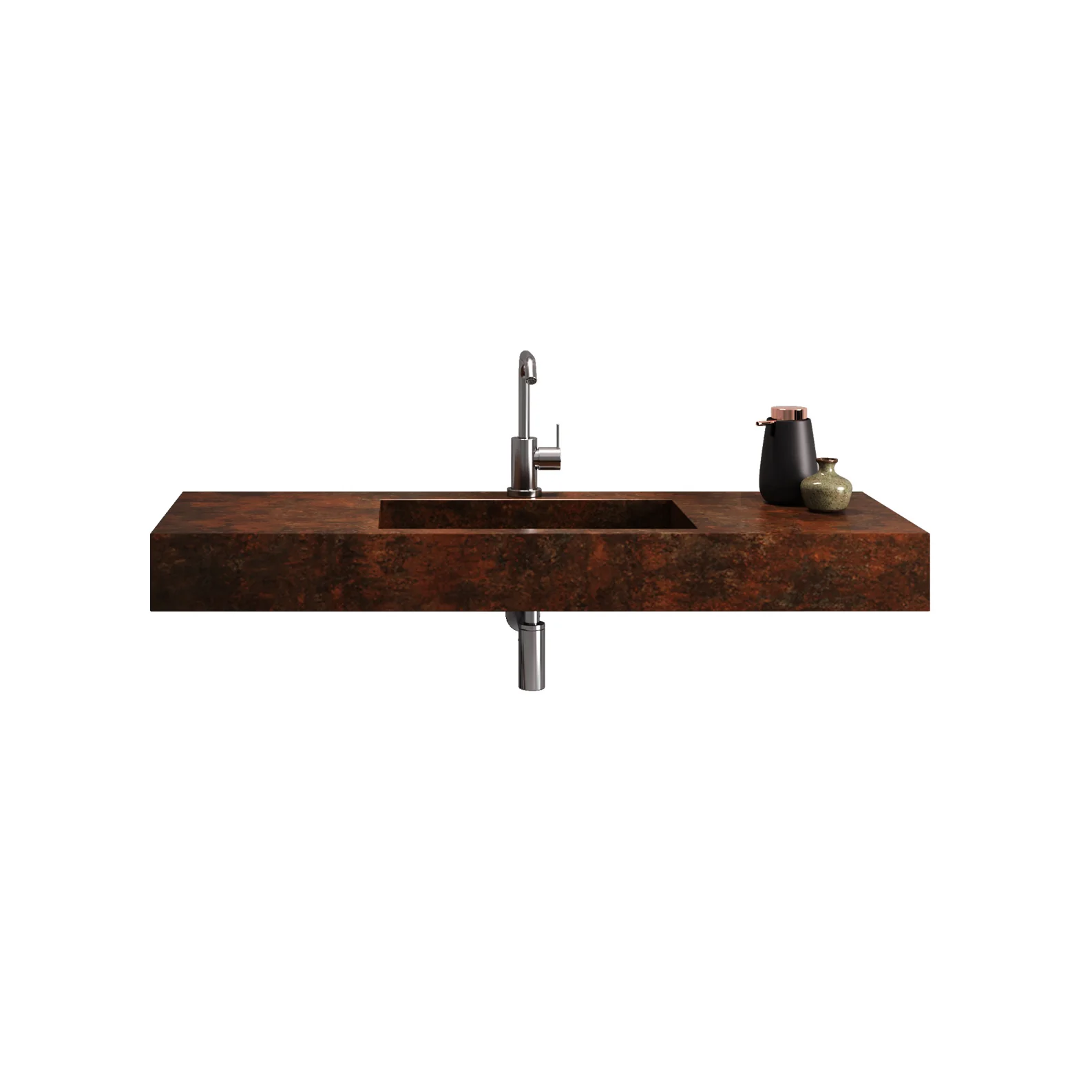 Top vasca integrata 120 YOKA corten - Image 2
